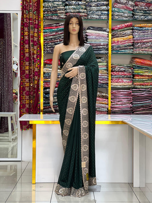 Regal Vichitar Silk Saree Collection with Circular Zari Embroidered Border