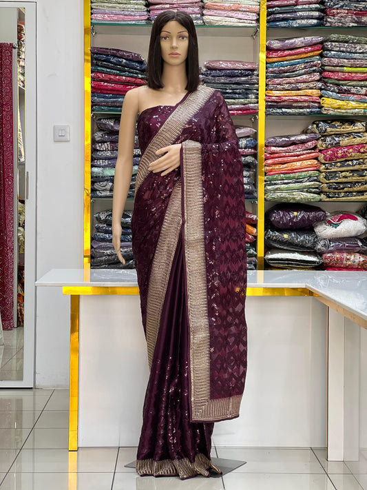 Glitterati Glam All Over Sequin & Zimy Chu Saree Collection