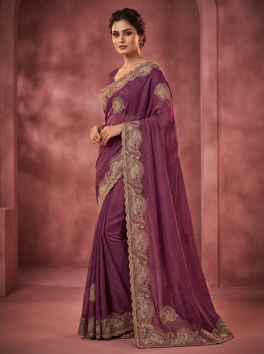 Premium Quality Heavy Embroidered Georgette Saree Collection