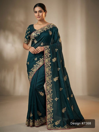 The Enchanting Silk-Blend Saree Collection
