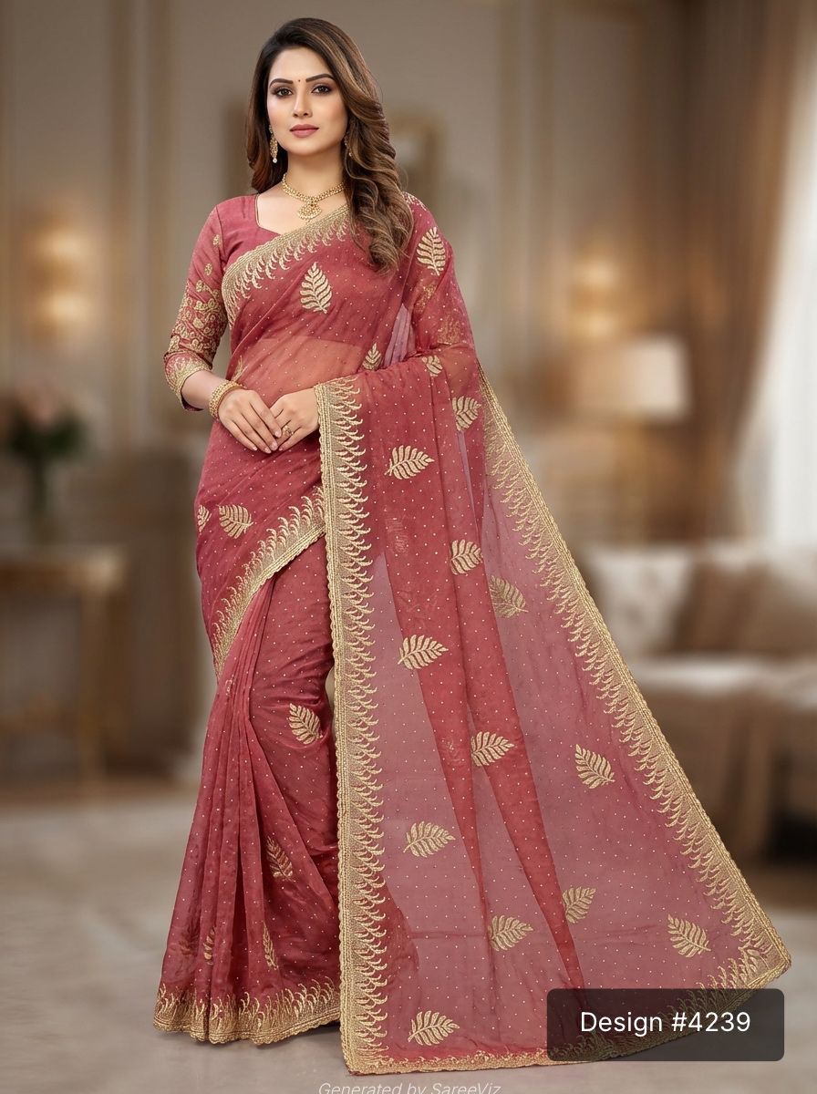 The Grandeur Collection: Heavy Zari & Stone Work Sarees – Sitaram Sarees