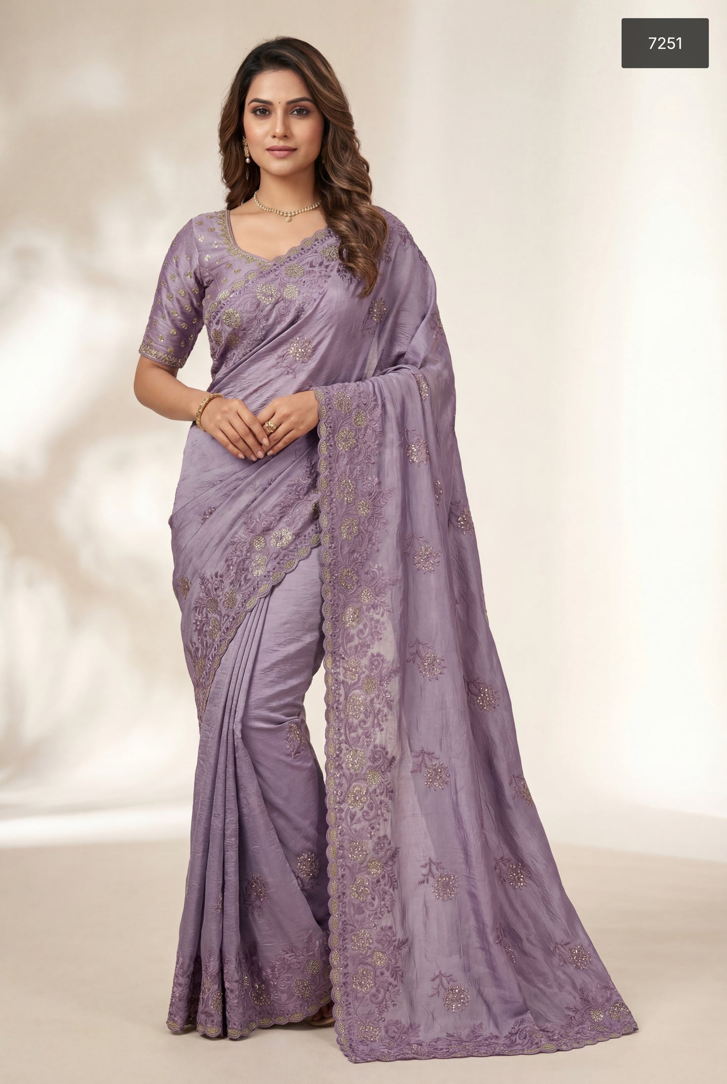 Pastel Dream Crepe Silk Sarees Delicate Embroidery Collection