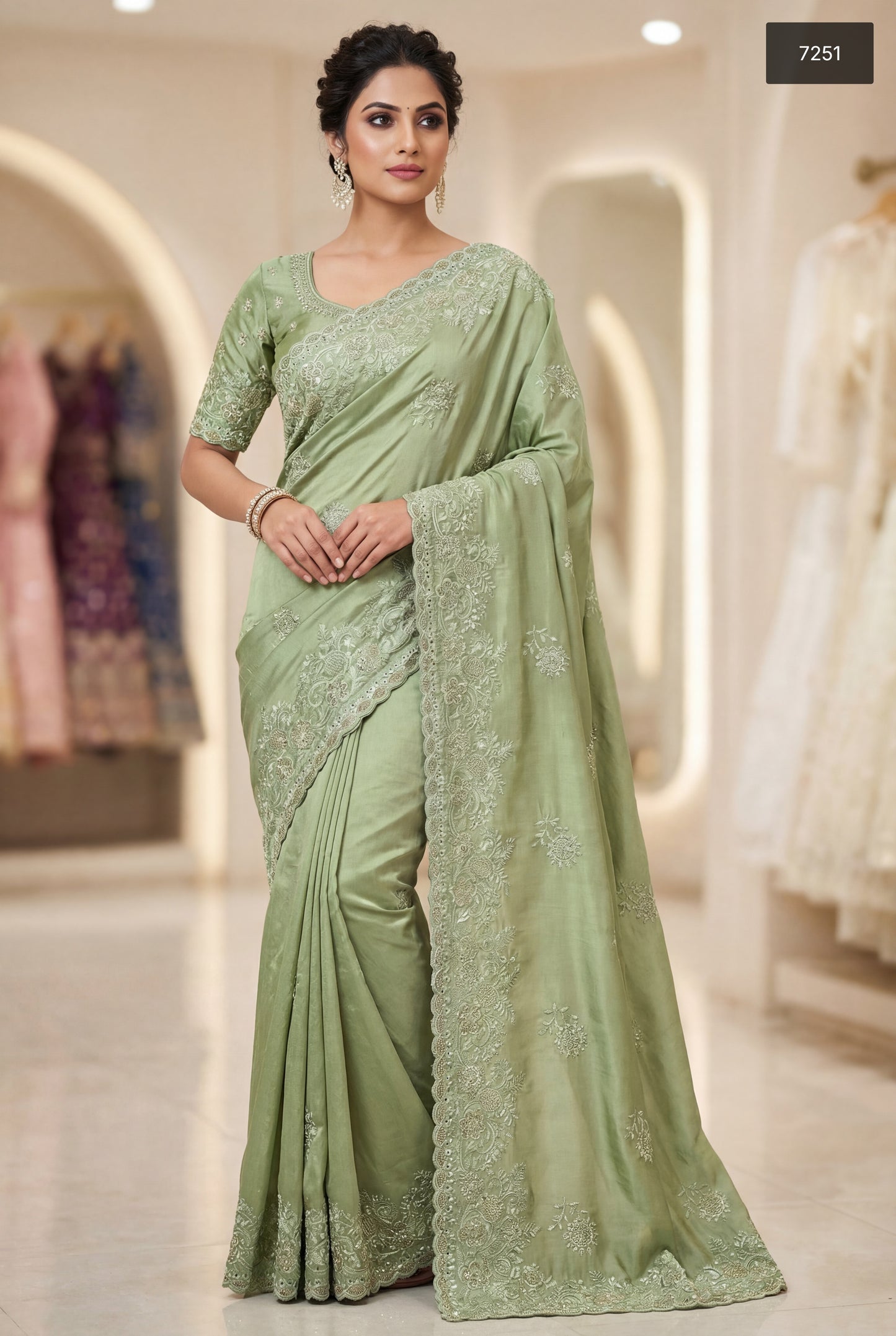 Pastel Dream Crepe Silk Sarees Delicate Embroidery Collection