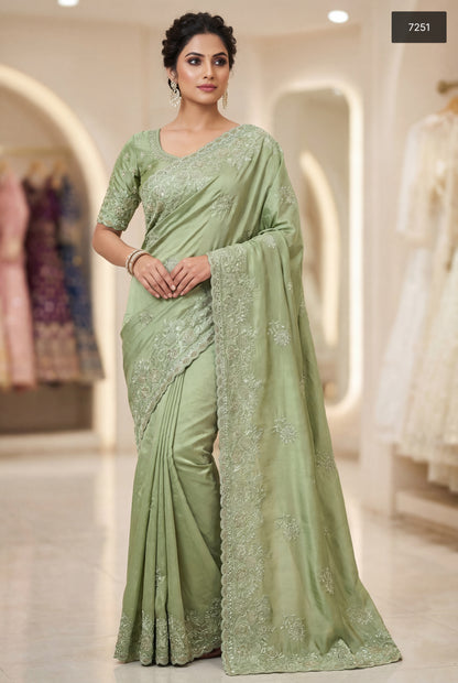 Pastel Dream Crepe Silk Sarees Delicate Embroidery Collection