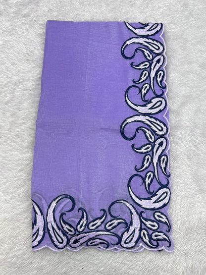 Premium Crunchy Chiffon Saree with Elegant Embroidery Border