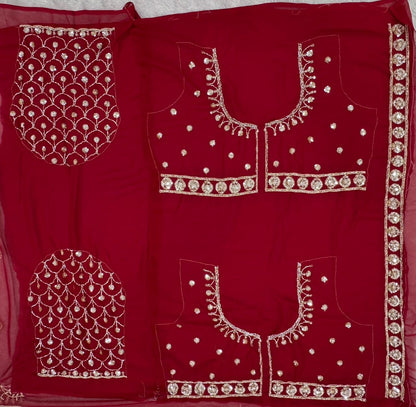 Royal Maroon Designer Saree with Beads & Sequins Work